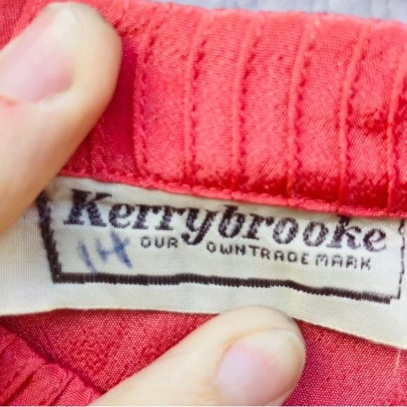 Vintage 80s/90s Kerrybrooke Salmon Pink Button Blouse Top - Picture 4 of 5